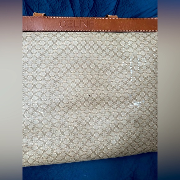 Vintage Canvas & Leather Trim Celine Macadam Tote - Picture 7 of 13